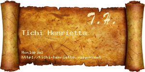 Tichi Henrietta névjegykártya