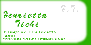 henrietta tichi business card